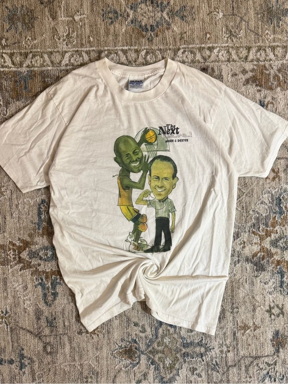 Vintage 90s Heavy Cotton Mark Aguirre Detroit Pistons NBA Big Head T-Shirt L